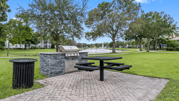 Outdoor grilling area